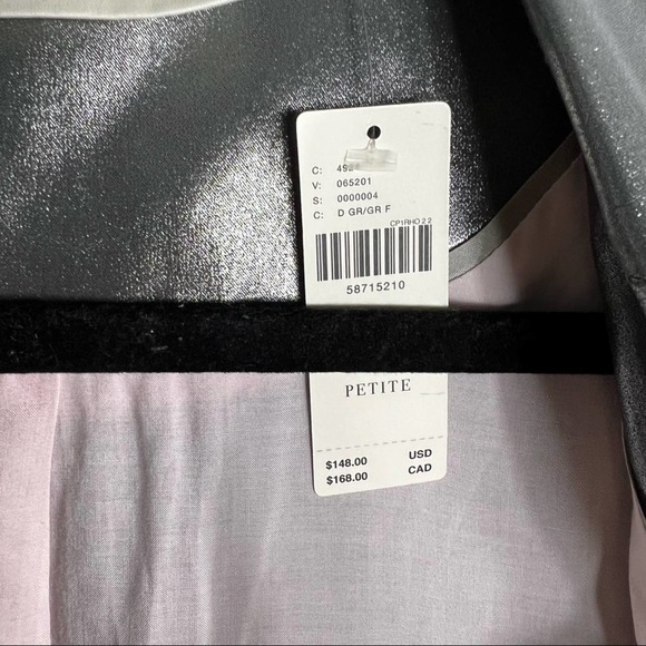 ANTHROPOLOGIE Maeve Metallic Blazer NWT in Size 4P - Picture 4 of 6